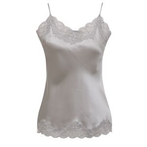 Gold Hawk Floral Lace Silk Cami